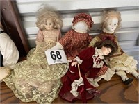(4) Assorted Vintage Dolls (U232)