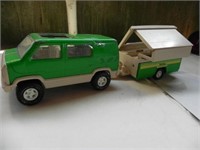 Vintage Metal Tonka Van and Camper Toy/Model