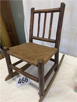 antique old hickory childs chair 22"T