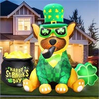 M77  HEQUSIGNS St Patricks Inflatable Bulldog 5FT