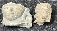 MAYAN TERRA COTTA HEADS