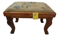 Oak, needlework foot stool