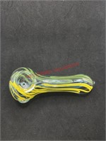 Glass pipe green yellow and blue (living room)