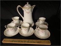 Antique hand painted nippon chocolate set