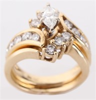 14K YELLOW GOLD DIAMOND WEDDING ENGAGEMENT RINGS