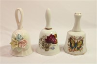 Lot of Three Porcelain Bells