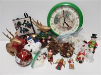 Christmas Box: Gold Reindeer, Clock, Ornaments