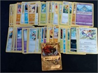 50+ Pokemon Cards Lot With Gold Foil