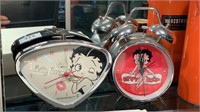 2X BETTY BOOP ALARM CLOCKS AS NEW