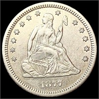 1877-CC Seated Liberty Quarter CLOSELY