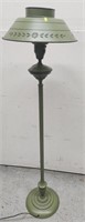 Green Tole Painted Floor Lamp