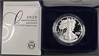 2020-W PROOF AMERICAN SILVER EAGLE OGP