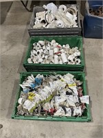 BINS FULL OF PLASTIC FITTINGS / PVC