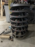LARGE INDUSTRIAL LAZY SUSAN FULL OF FITTINGS