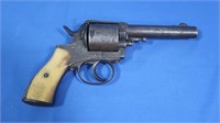 6 Shot Engraved Revolver(mfg unknown)-Tarnished w/