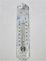 Metal Floral Outdoors Thermometer
