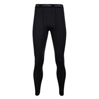 (2) COOLOMG Men's XL Compression Pants, Black