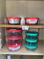 (8) Glass Pyrex Bowl & Lids