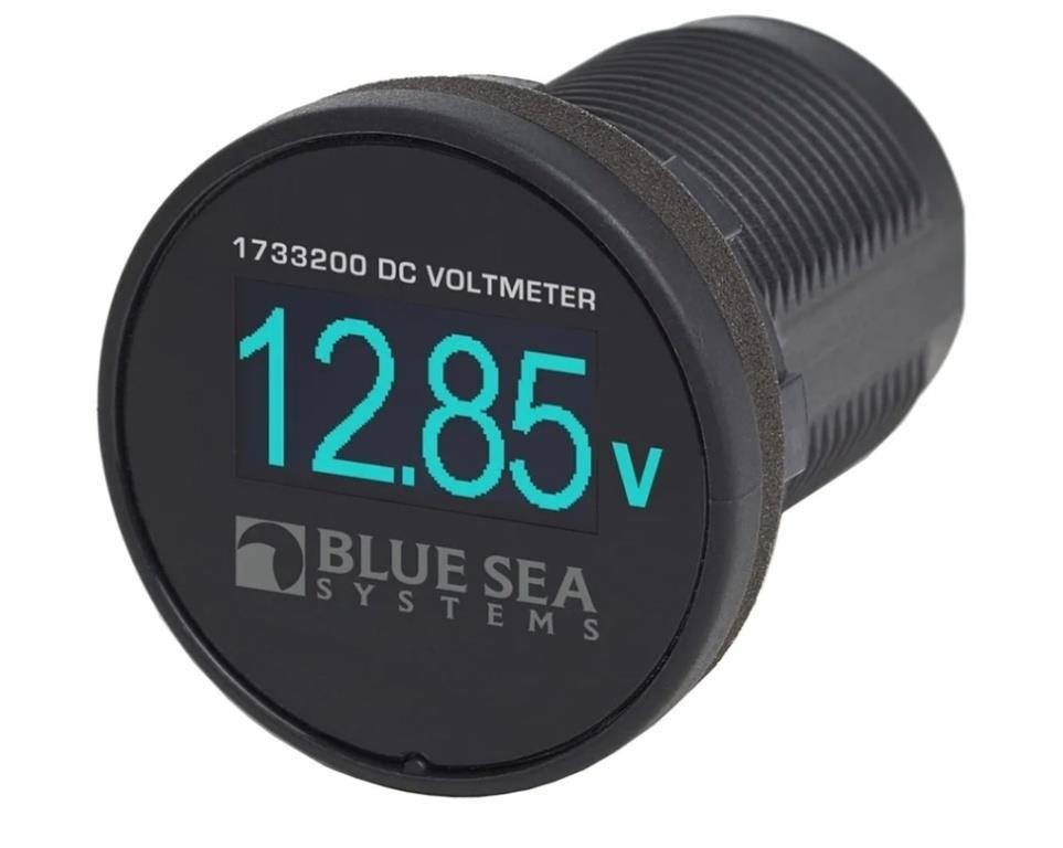 Blue Sea Systems Mini OLED DC Voltmeter - Blue,