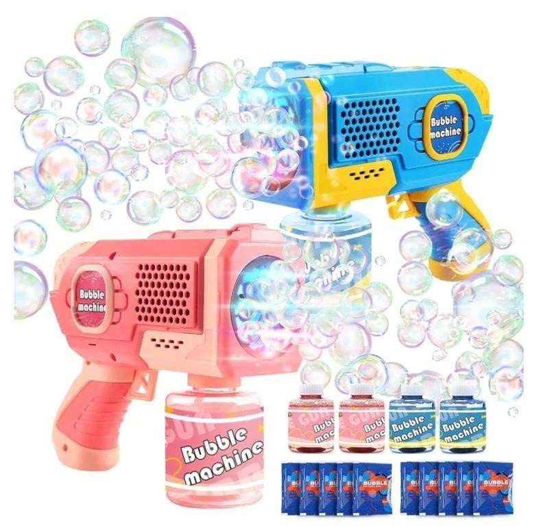 EagleStone 2 Pack Bubble Gun Machine for Kids,