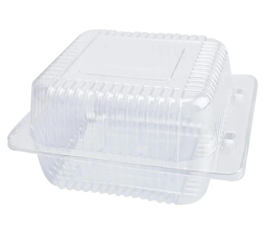 Clear Hinged Plastic Containers with Lids,50PC