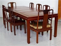 Chinese hardwood 8 piece dining suite