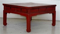 Chinese red lacquered coffee table
