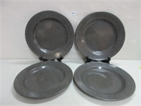 4 METALWARE PLATES