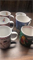 (6) Christmas Coffee Cups