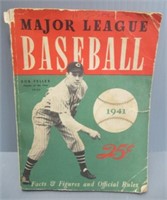 1941 MLB Facts book, Bob Feller cover.