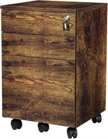 TOPSKY 3 Drawers Wood Mobile File Cabinet