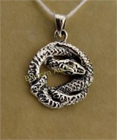 Snake Pendant Sterling Silver