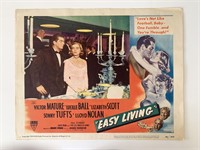 Easy Living original 1949 vintage lobby card
