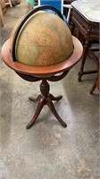 Vintage World Globe on Wood Stand