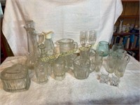 Assorted glassware