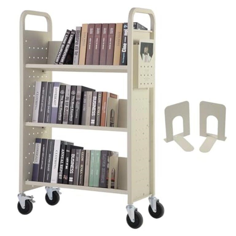VEVOR Book Cart, 330 lbs Library Cart, 31.1" x