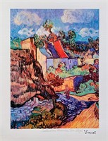 Houses At Auvers by Vincent Van Gogh Estate Signed