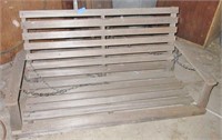 Wood porch swing