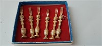 Gift set of 6 decorative hors d'oeuvre Forks