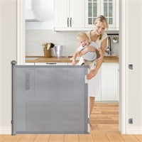 Retractable Baby Gates Wide Grey, 34 x 55