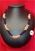 Vintage Orange and Black Necklace