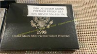 1998 Silver Coins Premier Proof Set