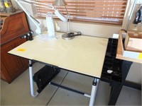 DRAFTING TABLE W/ LAMPS