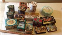 Assorted small tins