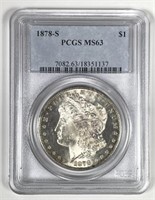 1878-S Morgan Silver $1 PCGS MS63