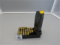 Assorted 9mm and 380 ammo with 9mm 12 Round Clip