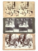 3 Stereo View Cards Stereotypes African Americans
