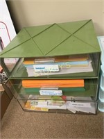 3 Tier Organizer & Contents; File Folders, Post It