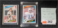 DAN MARINO + JOHN ELWAY TOPPS 1984 ROOKIE CARDS