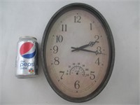 Horloge murale + thermomètre intégré